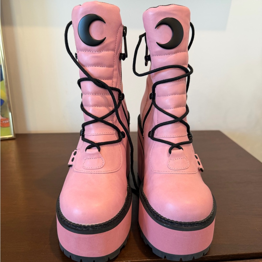 Killstar pink platform boots 6 - Picture 11 of 12